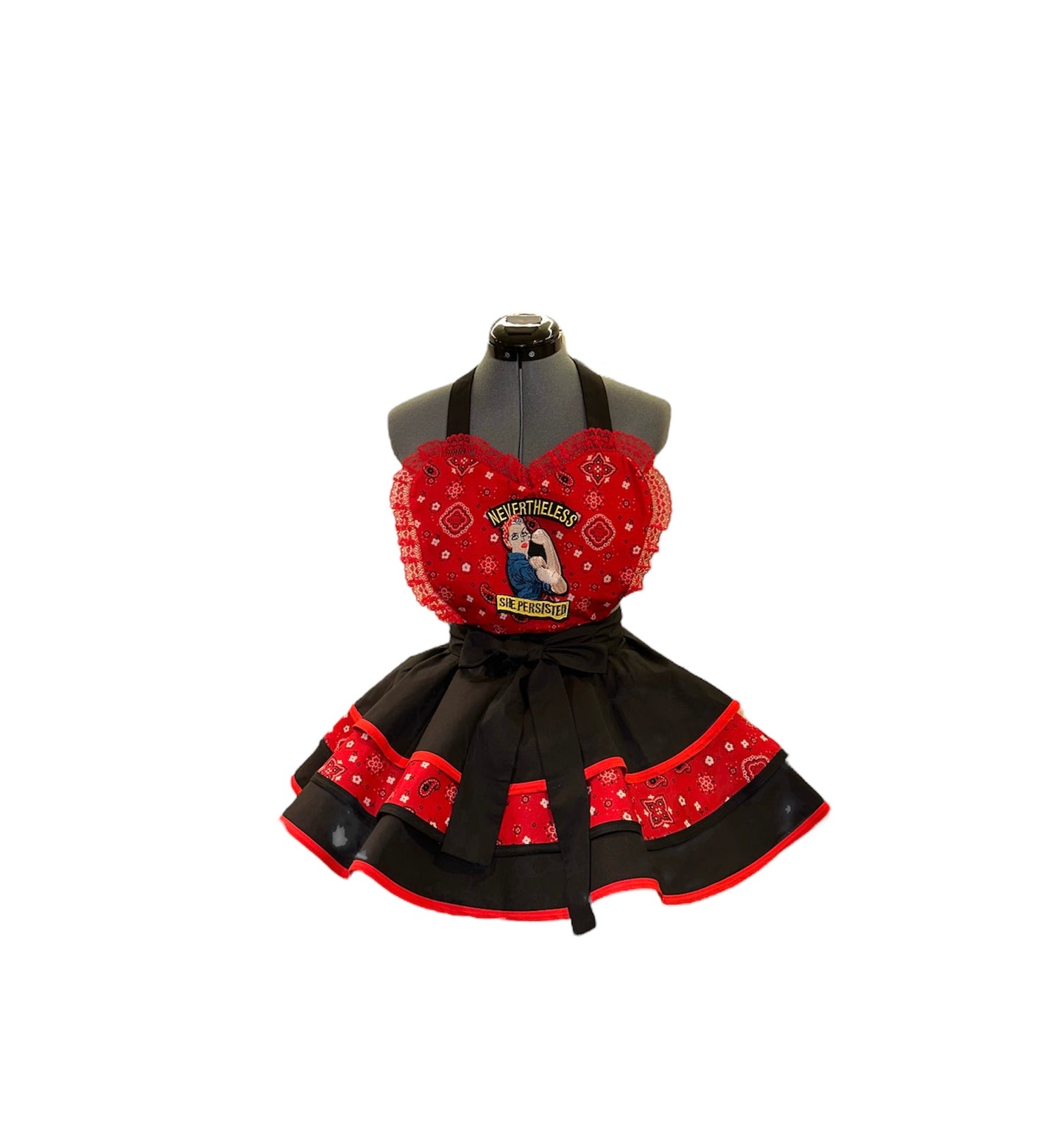 She Is Strong Women's Apron - Red