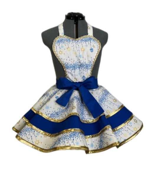 Festival of Lights Women’s Apron – Hanukkah-Inspired Elegance