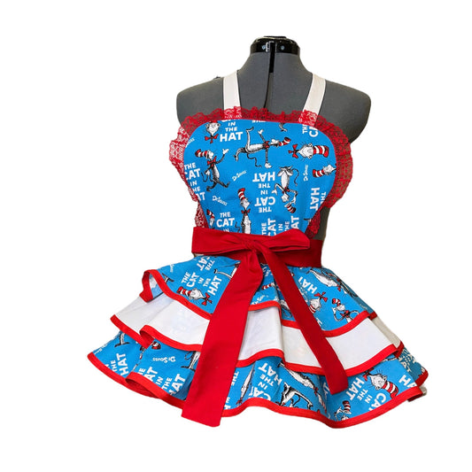 Kat in Ze Haute Girls Apron - Blue
