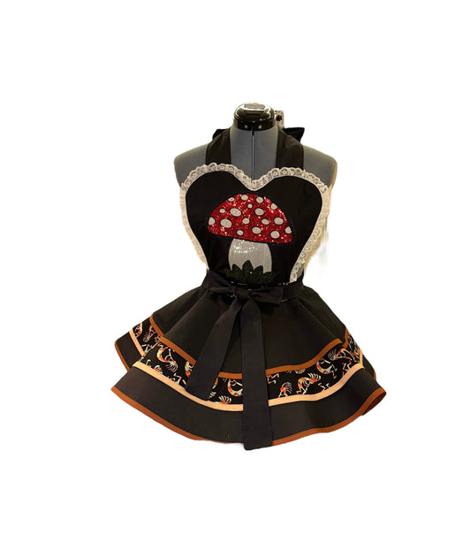 Kokopellishroom Vibes Womens Apron - Black