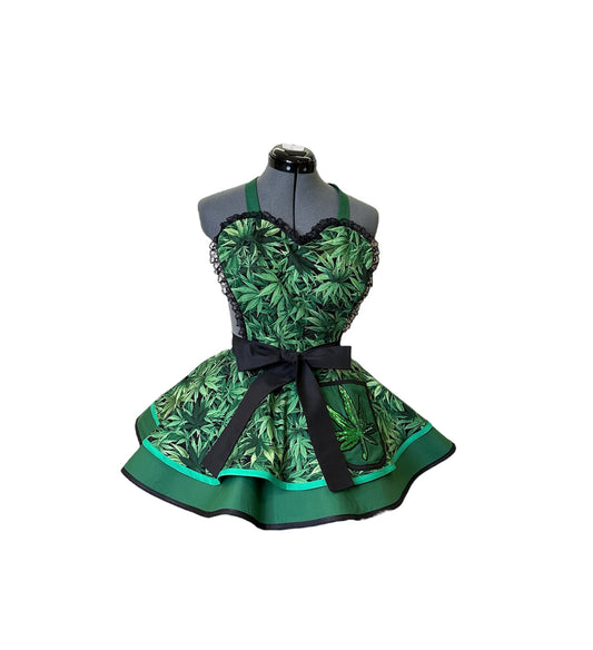 Mother Nature's Blessing Womens Apron - Green